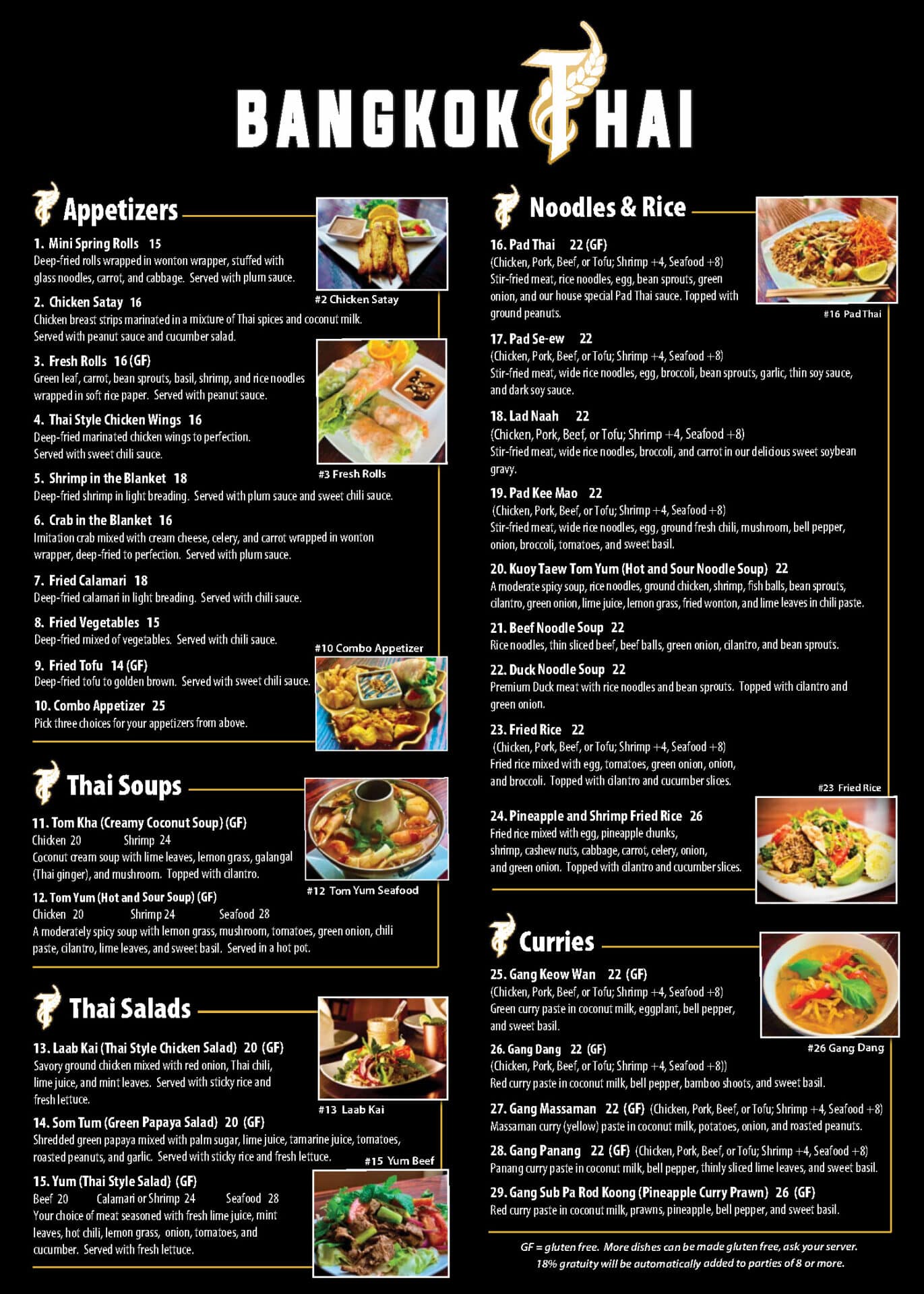 dinner menu front